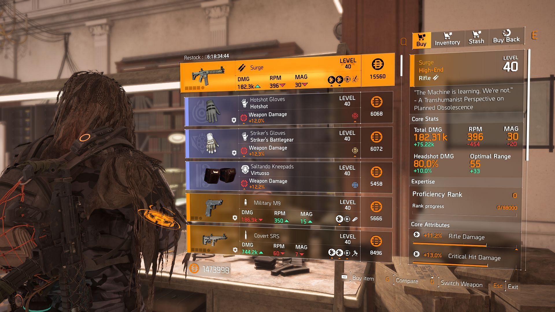 The Division 2 vendor found at Clan Quarters (Image via Sportskeeda Gaming || Ubisoft)
